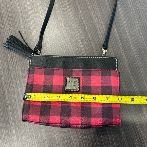 Dooney & Bourke Kenzie Buffalo Plaid Leather Crossbody Purse Bag - Picture 13 of 13